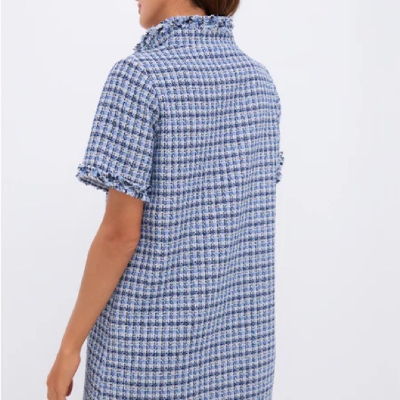 NWT Blue Tweed Ophelia Dress - Picture 4 of 7